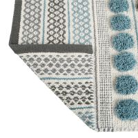 Коврик для ванной комнаты Fixsen Lotus 50х80 FX-8030Y Голубой Графит Белый Серый — фото 3, Коврики для ванной комнаты