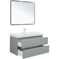 Тумба под раковину Aquanet Вега 100 329599 подвесная Мисти грин — фото 17, Тумбы под раковину