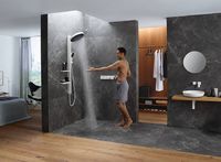 Смеситель для душа Hansgrohe RainSelect 15380140 с термостатом Шлифованная бронза — фото 4, Смеситель для душа