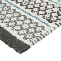 Коврик для ванной комнаты Fixsen Lotus 50х80 FX-8030Y Голубой Графит Белый Серый — фото 2, Коврики для ванной комнаты