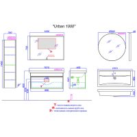 Товар: Тумба под раковину Aqwella Urban 100 URB0110W подвесная Белая - фото 3 Тумба под раковину Aqwella Urban 100 URB0110W подвесная Белая — фото 3, Мебель для ванной