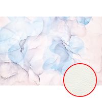 Фреска Ortograf Fluid art 34047 Фактура флок FLK Флизелин (4*2,7) Розовый/Голубой, Абстракция — фото 1, Фрески