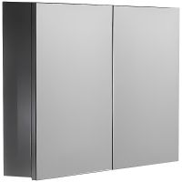 Зеркальный шкаф Boheme Armadi Art Vallessi 80 547-A glossy с подсветкой Антрацит глянец — фото 1, Мебель для ванной