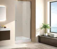 Душевая дверь Cezares Eco 75 ECO-O-B-1-75-P-Cr профиль Хром стекло рифленое — фото 2, Душевые двери в нишу