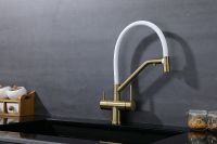 Смеситель для кухни Splenka S70.62.03 Золото матовое Белый — фото 14, Смесители для кухни