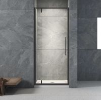 Душевая дверь Veconi Vianno VN-33B 80 VN33B-80-01-C7 профиль Черный матовый стекло прозрачное — фото 2, Душевые двери в нишу