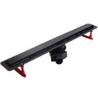 Душевой лоток Pestan Confluo Frameless Line 550 Black Matte 13701319 с решеткой Черный матовый / полая под плитку — фото 1, Душевые лотки