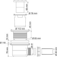 Сифон для душевого поддона WasserKRAFT D454 Белый — фото 2, Сифоны для поддонов