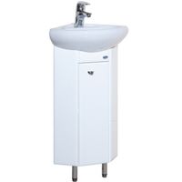 Тумба под раковину Bellezza Mimi 34 4630203200004 угловая Белая — фото 1, Мебель для ванной