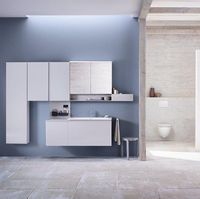 Зеркальный шкаф Geberit Acanto 75 500.645.00.2 с подсветкой Дуб мистик — фото 7, Зеркальные шкафы в ванную