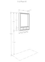 Зеркало Aquaton Йорк 60 1A170102YOAY0 Белое Выбеленное дерево — фото 2, Зеркала в ванную комнату