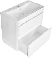 Тумба под раковину Style Line Атлантика Люкс Plus 80 СС-00000691 подвесная Белая — фото 2, Мебель для ванной