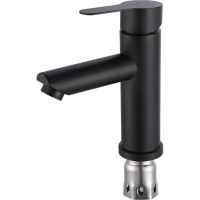 Смеситель для раковины Ростовская Мануфактура Сантехники SUS124BL-001F Черный — фото 1, Смесители