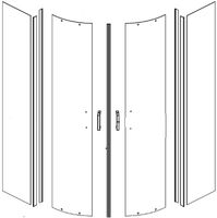 Душевая дверь для кабины Aquanet Passion EVO Стекло прозрачное арт-267910 — фото 4, Раздвижные душевые двери