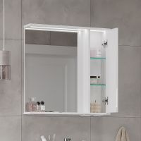 Зеркало со шкафом Volna Lake 70 R zsLAKE70.R-01 с подсветкой Белое — фото 2, Зеркальные шкафы в ванную