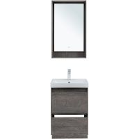 Тумба под раковину Aquanet Милан 50 336371 подвесная Дуб рошелье — фото 14, Тумбы под раковину