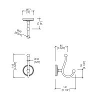 Товар: Двойной крючок Devon&Devon Dorothy DOR413OT Светлое золото Белый - фото 2 Двойной крючок Devon&Devon Dorothy DOR413OT Светлое золото Белый — фото 2, Крючки для полотенец