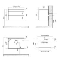 Товар: Тумба под раковину Art&Max Family-1000-2C-SO-CV подвесная Цемент - фото 4 Тумба под раковину Art&Max Family-1000-2C-SO-CV подвесная Цемент — фото 4, Мебель для ванной