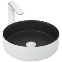 Раковина-чаша WeltWasser Elbach M3134 WB 35 10000004523 Белая Черная — фото 1, Раковины накладные