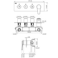 Товар: Душевая система Teska Euro X EX3680 Черный матовый - фото 4 Душевая система Teska Euro X EX3680 Черный матовый — фото 4, Встраиваемые душевые комплекты