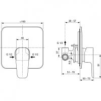 Смеситель для душа Ideal Standard Cerafine Model D A7188AA Хром — фото 6, Смеситель для душа