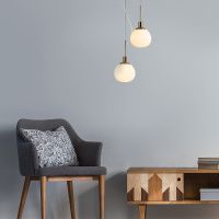 Подвесной светильник Maytoni Modern Erich MOD221-PL-01-G Белый Латунь — фото 9, Подвесные светильники