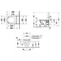 Унитаз биде Duravit D-Neo 654000012004300 подвесной с сиденьем Микролифт — фото 2, Умные унитазы