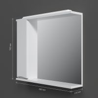 Товар: Зеркало со шкафом AM.PM Like 80 L M80MPL0801WG с подсветкой Белый - фото 9 Зеркало со шкафом AM.PM Like 80 L M80MPL0801WG с подсветкой Белый — фото 9, Мебель для ванной