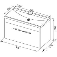 Товар: Тумба под раковину Aquanet Августа 100 274142 подвесная Белый глянец - фото 6 Тумба под раковину Aquanet Августа 100 274142 подвесная Белый глянец — фото 6, Мебель для ванной
