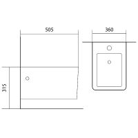 Биде Aquatek Либра New AQ0506N-00 подвесное Белое — фото 2, Биде подвесные