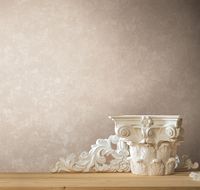 Обои LOYMINA Golden Library TD7 005 Винил на флизелине (1*10,05) Бирюзовый/Серый, Штукатурка — фото 2, Обои для стен