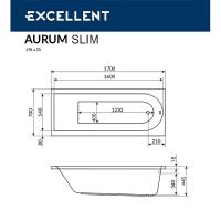 Товар: Акриловая ванна Excellent Aurum Slim 170x70 WAEX.AUR17S.LUX.CR с гидромассажем - фото 5 Акриловая ванна Excellent Aurum Slim 170x70 WAEX.AUR17S.LUX.CR с гидромассажем — фото 5, Ванны