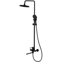 Душевая система Frap H67-6 F2467-6 Черная матовая — фото 1, Душевые стойки