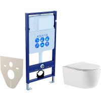 Комплект унитаза с инсталляцией Aquatek с сиденьем Микролифт арт-Set AQUATEK ЕВРОПА New cm — фото 1, Комплекты унитаз + инсталляция