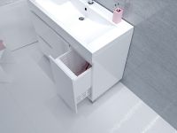 Тумба под раковину 1MarKa Cube 100Н У79527 Белый глянец — фото 4, Тумбы под раковину