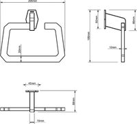 Товар: Полотенцедержатель Sonia Luce 182466 Черный матовый - фото 4 Полотенцедержатель Sonia Luce 182466 Черный матовый — фото 4, Полотенцедержатели