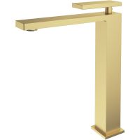 Смеситель для раковины Vincea Dice VBF-2DS2BG Брашированное золото — фото 1, Смесители для раковины