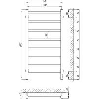 Товар: Электрический полотенцесушитель Laris Феличия ЧКЧ8 400х800 R 73207613 Черный муар - фото 10 Электрический полотенцесушитель Laris Феличия ЧКЧ8 400х800 R 73207613 Черный муар — фото 10, Электрические полотенцесушители