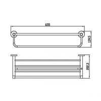 Полка для полотенец Kaiser KH-4109 Бронза — фото 2, Полки для полотенец