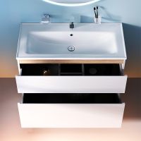 Тумба под раковину AM.PM X-Joy 100 M85AFSX1002WG Белый глянец — фото 9, Мебель для ванной