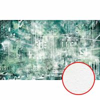 Фреска Ortograf Urban art 33572 Фактура бархат FX Флизелин (5*3) Бирюзовый/Зеленый, Город/Абстракция — фото 1, Фрески