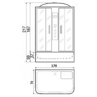 Душевой бокс River Sena 170x70 МТ 10000001806 с поддоном — фото 2, Душевые боксы