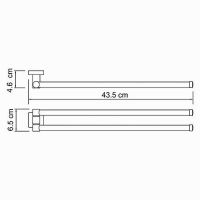 Полотенцедержатель WasserKRAFT Lippe поворотный Хром арт-K-6531 — фото 4, Полотенцедержатели