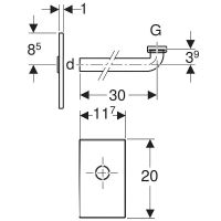Крышка и патрубок сифона Geberit 115.416.11.1 Белый — фото 2, Прочие комплектующие для слива и канализации