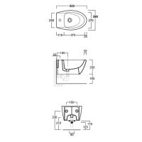 Биде Simas LFT Spazio LFT19 bi*1 подвесное Белое — фото 3, Биде