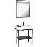 Товар: Тумба с раковиной Creavit Arya 68 AR065-M+AR065 Черная - фото 2 Тумба с раковиной Creavit Arya 68 AR065-M+AR065 Черная — фото 2, Мебель для ванной