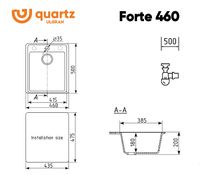 Товар: Кухонная мойка Ulgran Quartz Forte 460-01 Жасмин - фото 3 Кухонная мойка Ulgran Quartz Forte 460-01 Жасмин — фото 3, Кухонные мойки