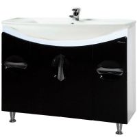 Тумба под раковину Bellezza Лагуна 105 4632118000045 Черная — фото 1, Тумбы под раковину