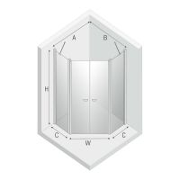 Душевой уголок New Trendy New Soleo Black 90х90 K-0617 профиль Черный стекло прозрачное — фото 7, Душевые уголки