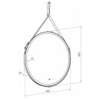 Зеркало Континент Millenium D 800 ЗЛП1706 с подсветкой Белое с сенсорным выключателем — фото 14, Зеркала в ванную комнату